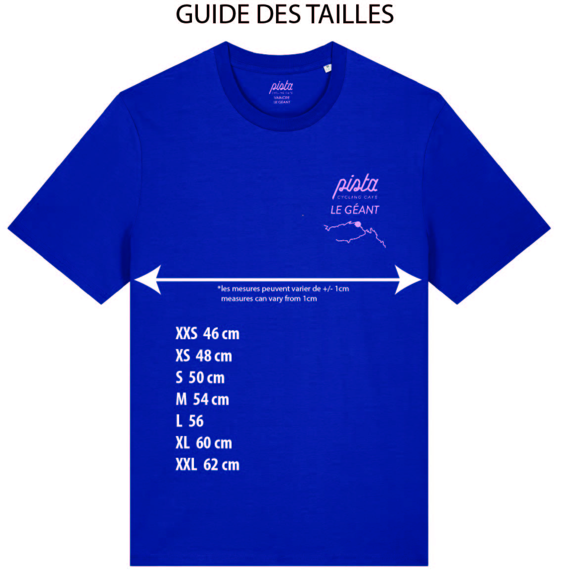 Tee-shirt Fou du Ventoux bleu et rose