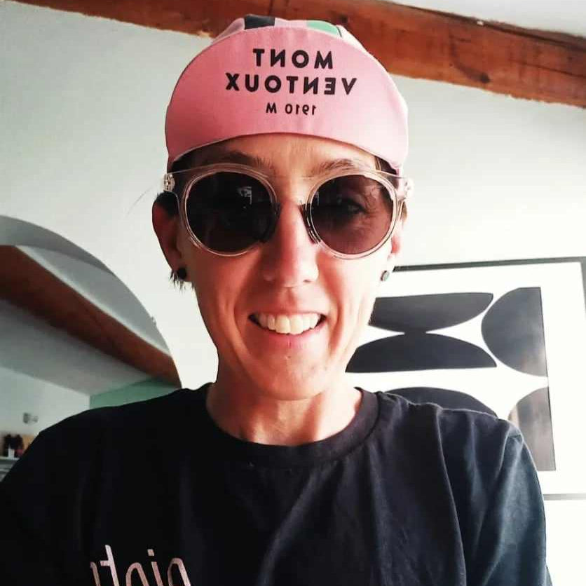 Pink Mont Ventoux cycling cap