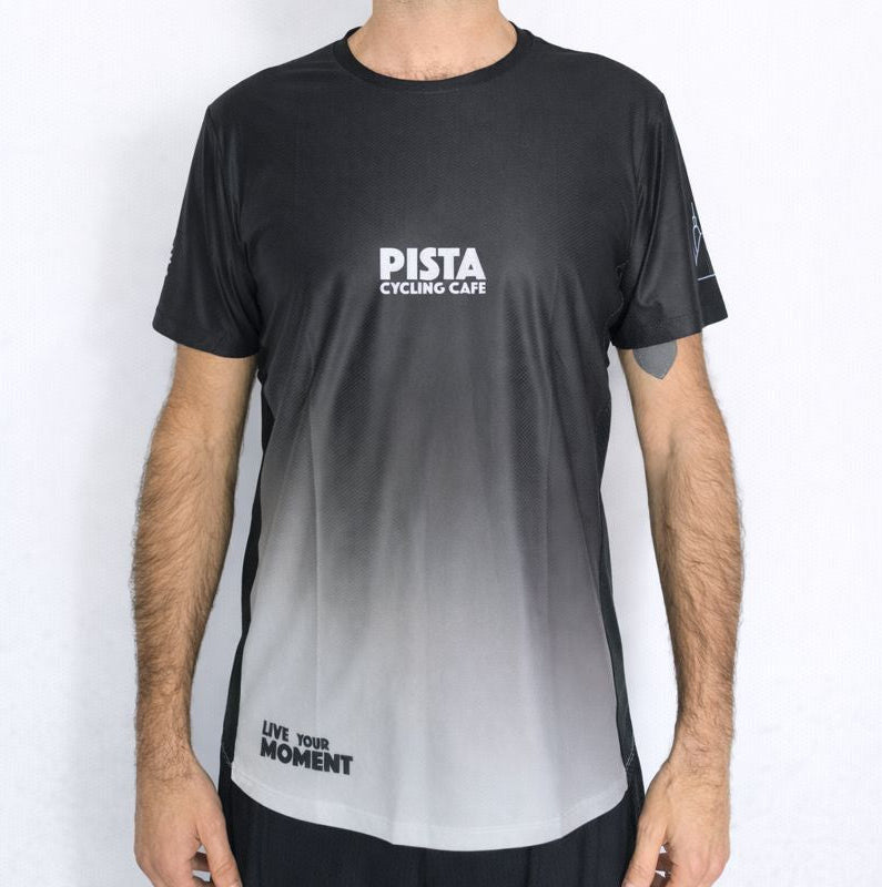 Tee-shirt manches courtes STRIDE noir & blanc