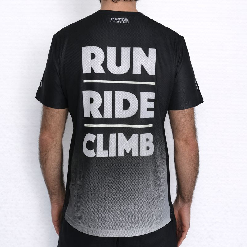 Tee-shirt manches courtes STRIDE noir & blanc