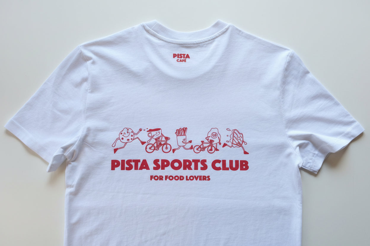 Tee-shirt Pista Sports Club blanc/rouge