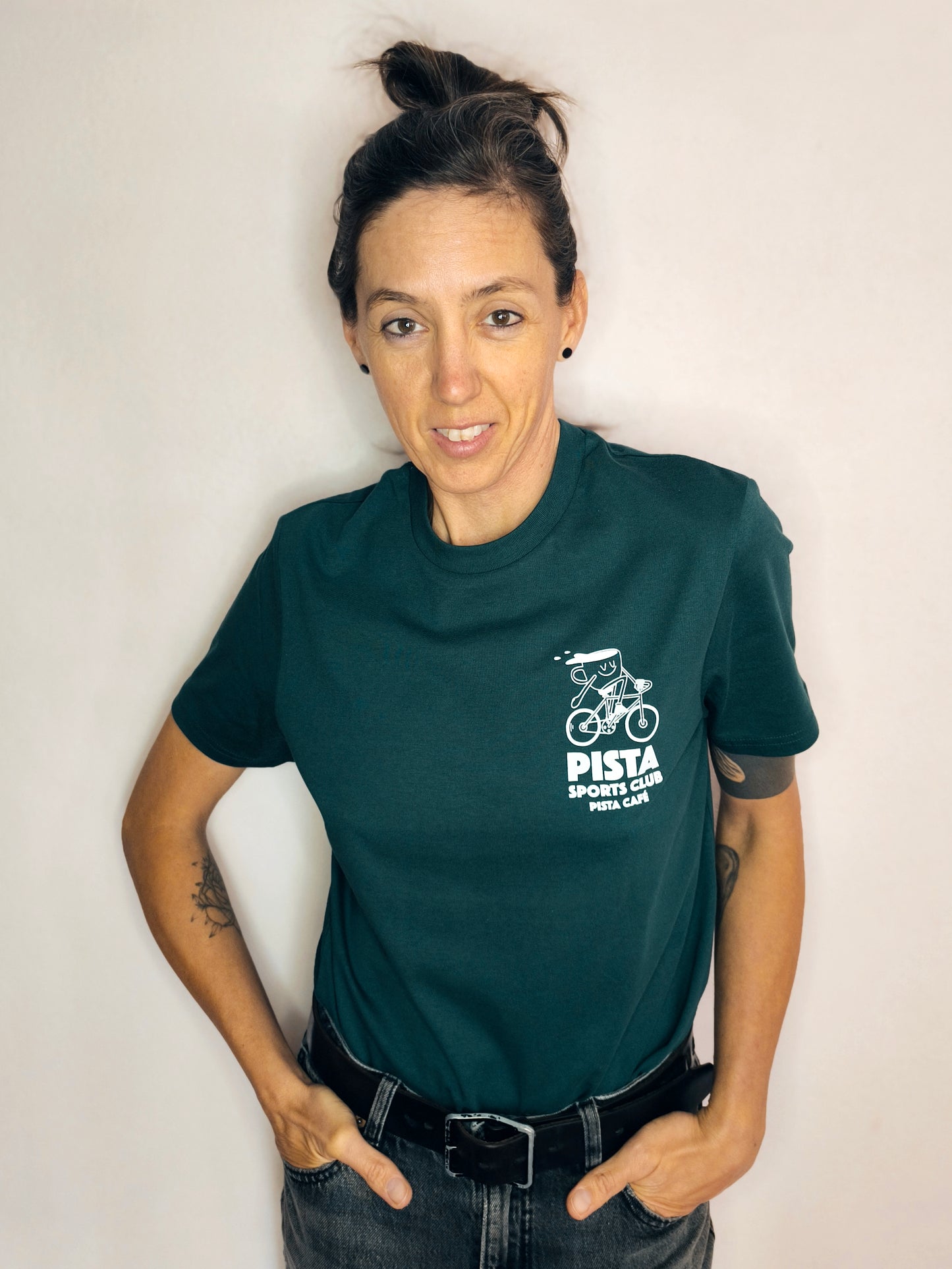 Tee-shirt Pista Sports Club vert/blanc