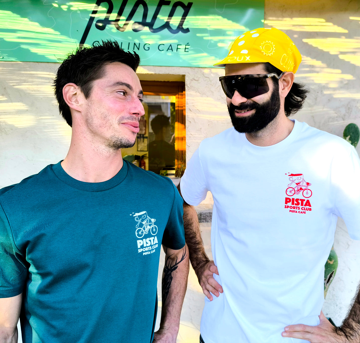 Tee-shirt Pista Sports Club blanc/rouge